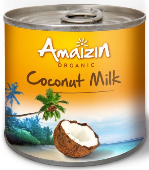 COCONUT MILK - NAPÓJ KOKOSOWY BEZ GUMY GUAR (17 % TŁUSZCZU) (PUSZKA) BIO 200 ml - AMAIZIN AMAIZIN (napoje kokosowe, tortilla, chipsy, inne)