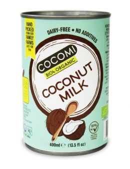 COCONUT MILK - NAPÓJ KOKOSOWY BEZ GUMY GUAR (17 % TŁUSZCZU) BIO 400 ml (PUSZKA) - COCOMI COCOMI (wody kokosowe, oleje kokosowe, śmietanki)