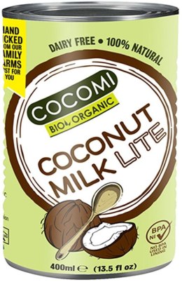 COCONUT MILK - NAPÓJ KOKOSOWY LIGHT (9 % TŁUSZCZU) BIO 400 ml (PUSZKA) - COCOMI COCOMI (wody kokosowe, oleje kokosowe, śmietanki)