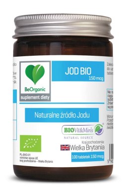 JOD BIO (150 mcg) 100 TABLETEK - BE ORGANIC BE ORGANIC (suplementy diety)