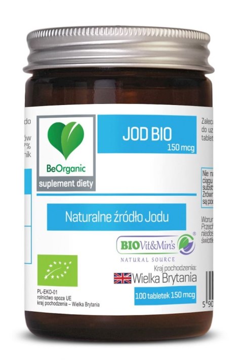 JOD BIO (150 µg) 100 TABLETEK - BE ORGANIC BE ORGANIC (suplementy diety)