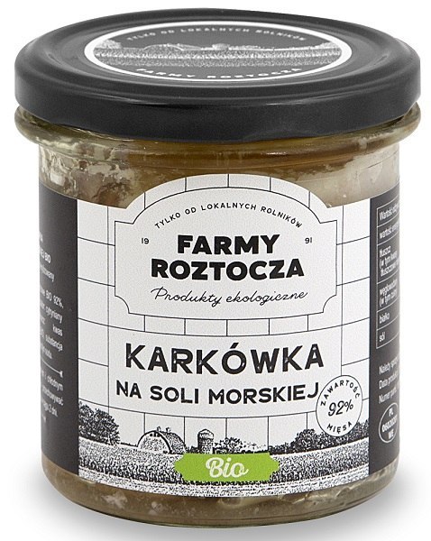 KARKÓWKA NA SOLI MORSKIEJ BIO 250 g (SŁOIK) - FARMY ROZTOCZA FARMY ROZTOCZA (Z PÓŁKI, w tym weki)