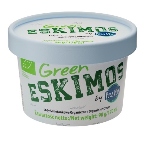 LODY ŚMIETANKOWE W KUBKU BIO 170 ml - GREEN ESKIMOS PURAVIDA (MROŻONKI - lody)