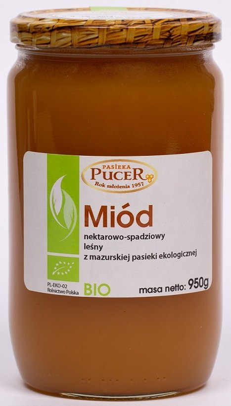 MIÓD NEKTAROWO - SPADZIOWY LEŚNY BIO 950 g - PASIEKA PUCER PASIEKA PUCER (miody)