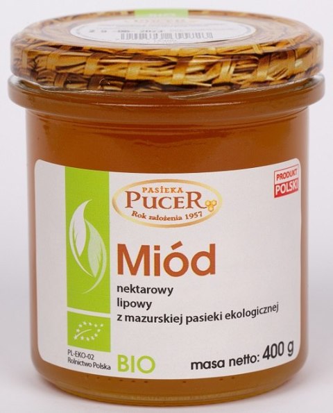 MIÓD NEKTAROWY LIPOWY BIO 400 g - PASIEKA PUCER PASIEKA PUCER (miody)