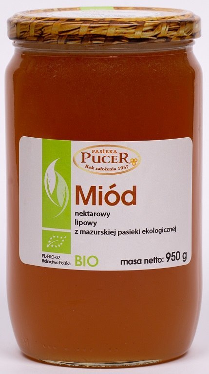 MIÓD NEKTAROWY LIPOWY BIO 950 g - PASIEKA PUCER PASIEKA PUCER (miody)