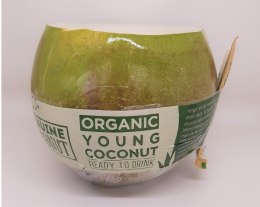 KOKOS MŁODY BIO ZE SŁOMKĄ (około 0,80 kg) - GENUINE COCONUT GENUINE COCONUT (kokosy świeże do picia)