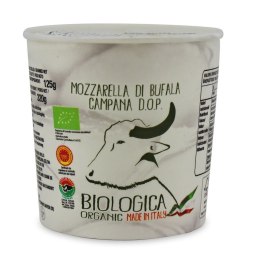 MOZZARELLA DI BUFALA (Z MLEKA BAWOLEGO) KULKA (W KUBECZKU) BIO 320 g - BIOLOGICA MOZZARELLA (z mleka bawolego, marka BIOLOGICA)