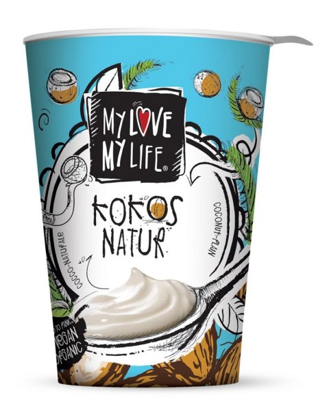 PRODUKT KOKOSOWY NATURALNY BEZ DODATKU CUKRÓW BEZGLUTENOWY BIO 400 g - MY LOVE MY LIFE MY LOVE MY LIFE (desery i produkty roślinne)