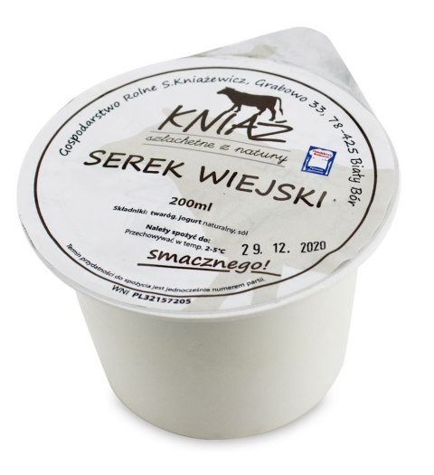 SEREK WIEJSKI BIO 200 ml - EKO KNIAŹ (NA ZAMÓWIENIE) EKO KNIAŹ (nabiał z mleka krowiego)