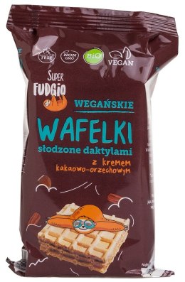 WAFELKI Z KREMEM KAKAOWO - ORZECHOWYM SŁODZONE DAKTYLAMI BIO (4 x 30 g) 120 g - ME GUSTO (SUPER FUDGIO) ME GUSTO (krówki wegańskie, kremy, przekąski)