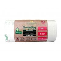 WORKI NA ODPADY BIO I ZMIESZANE (KOMPOSTOWALNE I BIODEGRADOWALNE) 35 L 15 szt - FROGGY (GREENBAG) FROGGY (worki na odpady)