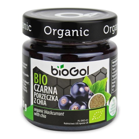 MUS CZARNA PORZECZKA Z CHIA BIO 200 g - BIOGOL BIOGOL (produkty śniadaniowe, przekąski bez cukru)