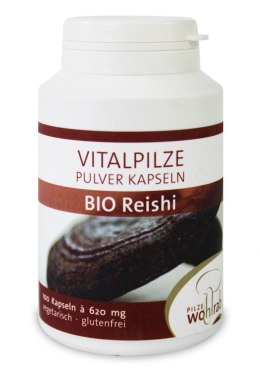 GRZYBY REISHI (LAKOWNICA LŚNIĄCA) BIO (500 mg) 100 KAPSUŁEK - PILZE WOHLRAB PILZE WOHLRAB (grzyby w kapsułkach i sproszkowane)