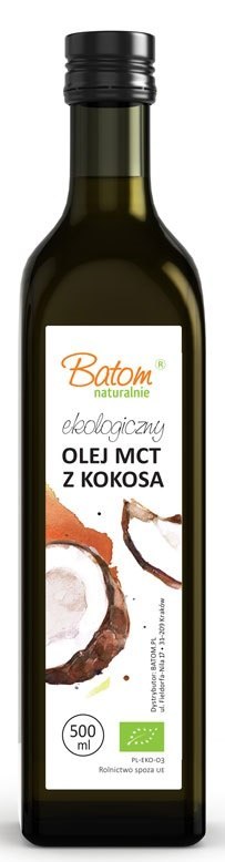 OLEJ KOKOSOWY MCT KETO BIO 500 ml - BATOM BATOM (dżemy, soki, kompoty, czystek)