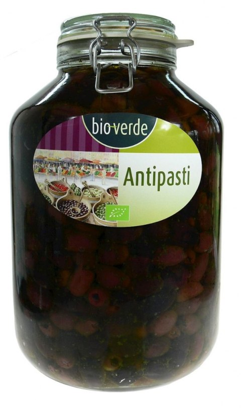 OLIWKI CZARNE KALAMATA BEZ PESTEK Z ZIOŁAMI W OLEJU BIO 4,55 kg (SŁOIK) - BIO VERDE BIO VERDE (oliwki, sery, makarony, przystawki)