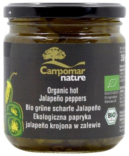 PAPRYKA JALAPENO ZIELONA KROJONA W ZALEWIE BIO 350 g (130 g) - CAMPOMAR NATURE CAMPOMAR NATURE (oliwki, oliwa, kapary, miód)