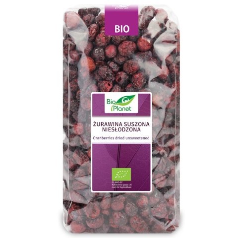 ŻURAWINA SUSZONA NIESŁODZONA BIO 150 g - BIO PLANET BIO PLANET - seria FIOLETOWA (owoce suszone)