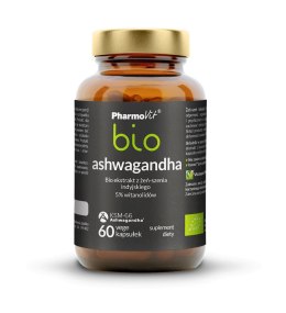 ASHWAGANDHA EKSTRAKT BEZGLUTENOWY BIO (250 mg) 60 KAPSUŁEK - PHARMOVIT PHARMOVIT (suplementy diety)