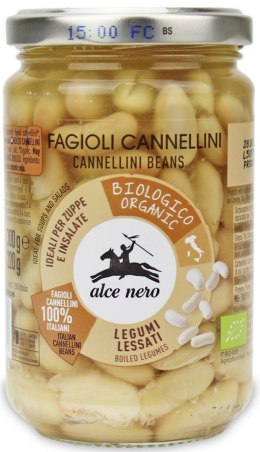 FASOLA CANNELLINI W ZALEWIE BIO 300 g (220 g) (SŁOIK) - ALCE NERO ALCE NERO (włoskie produkty)