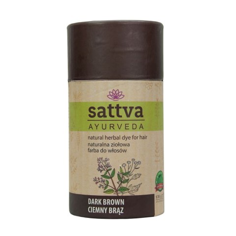 HENNA CIEMNY BRĄZ ECO 150 g - SATTVA (AYURVEDA) SATTVA (kadzidła, kosmetyki)