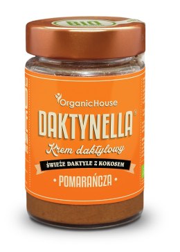 KREM KOKOSOWO - DAKTYLOWY POMARAŃCZA BEZGLUTENOWY BIO 190 g - ORGANICHOUSE (DAKTYNELLA) ORGANICHOUSE (bionelki, daktyle, kremy daktylowe)