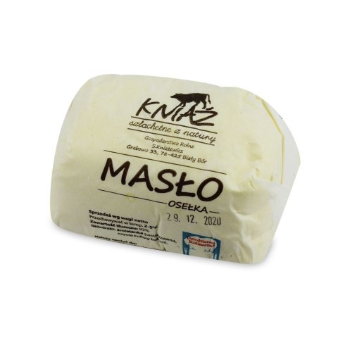 MASŁO OSEŁKA (82 % TŁUSZCZU) BIO (około 0,20 kg) - EKO KNIAŹ (NA ZAMÓWIENIE) EKO KNIAŹ (nabiał z mleka krowiego)