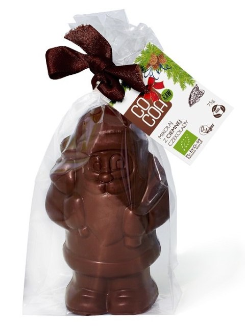 MIKOŁAJ Z CIEMNEJ CZEKOLADY BEZGLUTENOWY BIO 75 g - COCOA (PRODUKT SEZONOWY) COCOA (czekolady i bakalie w surowej czekoladzie)