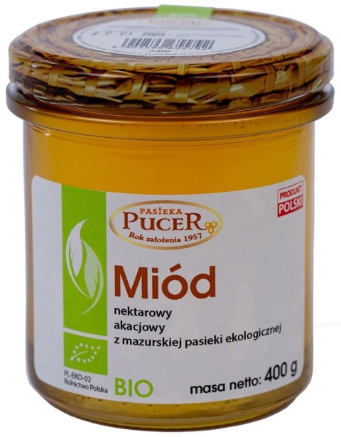 MIÓD NEKTAROWY AKACJOWY BIO 400 g - PASIEKA PUCER PASIEKA PUCER (miody)