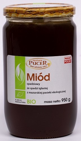 MIÓD SPADZIOWY ZE SPADZI IGLASTEJ BIO 950 g - PASIEKA PUCER PASIEKA PUCER (miody)