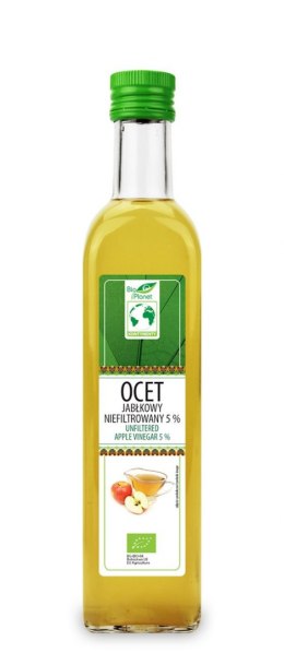 OCET JABŁKOWY 5 % NIEFILTROWANY BIO 500 ml - BIO PLANET BIO PLANET - seria INNE