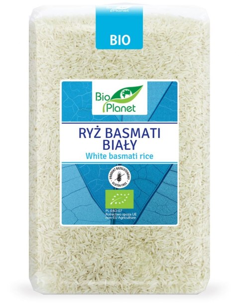 RYŻ BASMATI BIAŁY BEZGLUTENOWY BIO 2 kg - BIO PLANET BIO PLANET - seria NIEBIESKA (ryże, kasze, ziarna)