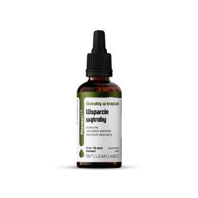 EKSTRAKTY W KROPLACH NA WSPARCIE WĄTROBY BEZGLUTENOWE 30 ml - PHARMOVIT (CLEAN LABEL) PHARMOVIT (suplementy diety)