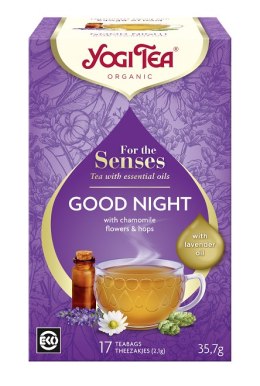 HERBATKA DLA ZMYSŁÓW NA DOBRANOC Z OLEJKIEM LAWENDOWYM (FOR THE SENSES GOOD NIGHT) BIO (17 x 2,1 g) 35,7 g - YOGI TEA YOGI TEA (herbaty i herbatki)