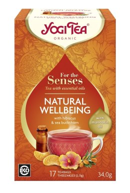 HERBATKA DLA ZMYSŁÓW NA DOBRE SAMOPOCZUCIE Z OLEJKIEM Z MANDARYNKI (FOR THE SENSES NATURAL WELLBEING) BIO (17 x 2 g) 34 g - YOGI YOGI TEA (herbaty i herbatki)