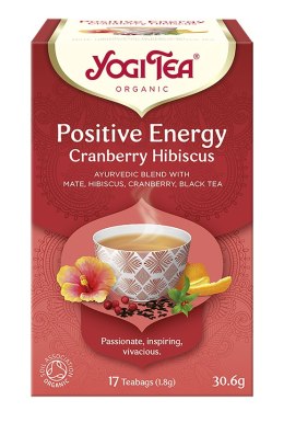 HERBATKA POZYTYWNA ENERGIA ŻURAWINA - HIBISKUS (POSITIVE ENERGY CRANBERRY HIBISCUS) BIO (17 x 1,8 g) 30,6 g - YOGI TEA YOGI TEA (herbaty i herbatki)