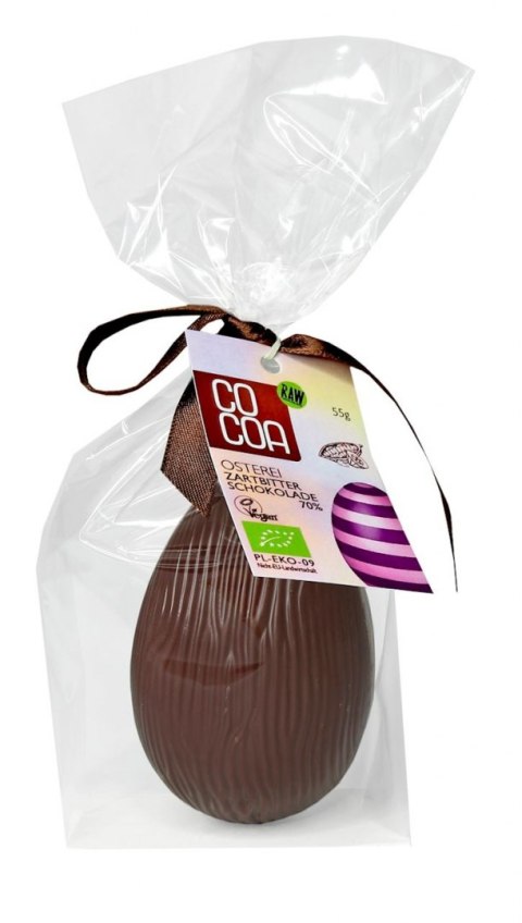 JAJKO Z CIEMNEJ CZEKOLADY 70 % BIO 55 g - COCOA (PRODUKT SEZONOWY) COCOA (czekolady i bakalie w surowej czekoladzie)