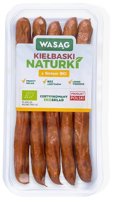 KIEŁBASKI Z FILETEM BIO 115 g - WASĄG (NA ZAMÓWIENIE) WASĄG (wędliny wieprzowe, drobiowe)