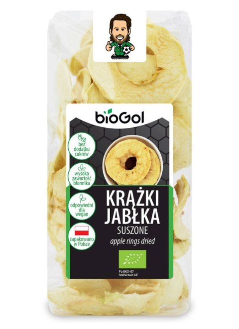 KRĄŻKI JABŁKA SUSZONE BIO 50 g - BIOGOL BIOGOL (produkty śniadaniowe, przekąski bez cukru)