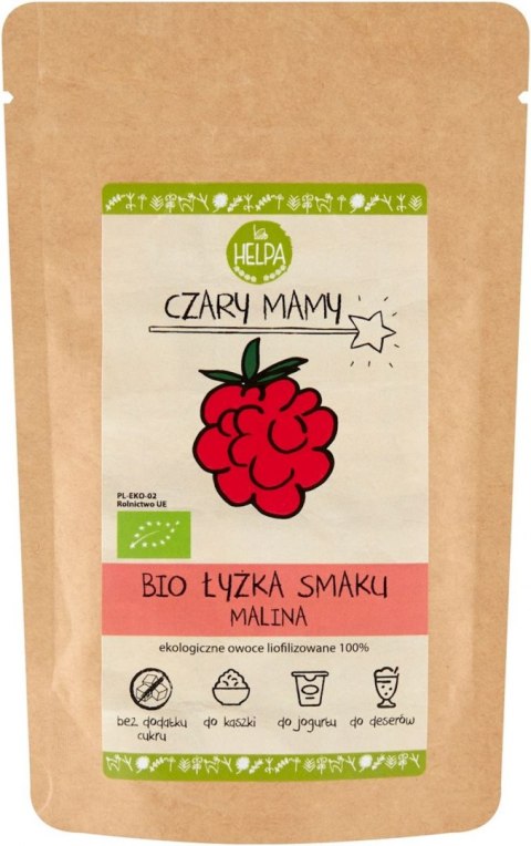 ŁYŻKA SMAKU MALINA (LIOFILIZOWANA SPROSZKOWANA MALINA) BIO 40 g - HELPA HELPA (kaszki)