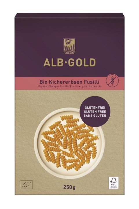 MAKARON PROTEINOWY (Z CIECIERZYCY) ŚWIDERKI BEZGLUTENOWY BIO 250 g - ALB-GOLD ALB-GOLD (makarony)