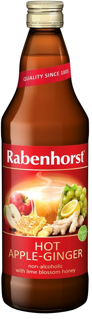 GRZANIEC BEZALKOHOLOWY JABŁKO - IMBIR - MIÓD LIPOWY BIO 750 ml - RABENHORST (PRODUKT SEZONOWY) RABENHORST (soki, napoje)