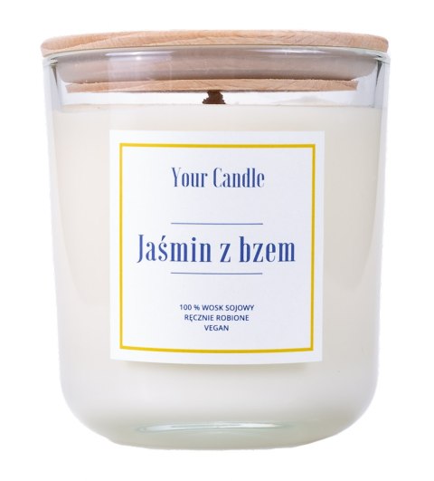 ŚWIECA SOJOWA ZAPACHOWA JAŚMIN Z BZEM 210 ml - YOUR CANDLE YOUR CANDLE (świece, olejki eteryczne)