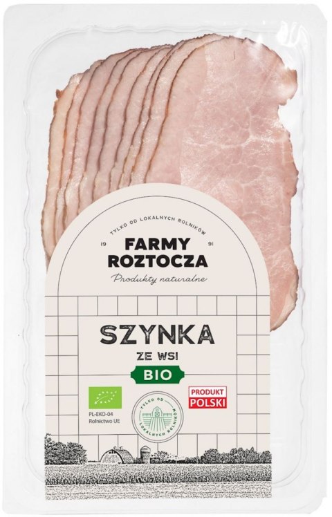 SZYNKA ZE WSI PLASTRY BIO 100 g - FARMY ROZTOCZA (NA ZAMÓWIENIE) FARMY ROZTOCZA (wędliny)