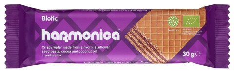 WAFELEK Z SAMOPSZY Z KREMEM MLECZNO - KAKAOWYM Z PROBIOTYKAMI BIO 30 g - HARMONICA HARMONICA (wafelki, sosy)