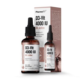 WITAMINA D3 W KROPLACH 100 µg (4000 j.m) BEZGLUTENOWA 30 ml - PHARMOVIT (CLEAN LABEL) PHARMOVIT (suplementy diety)