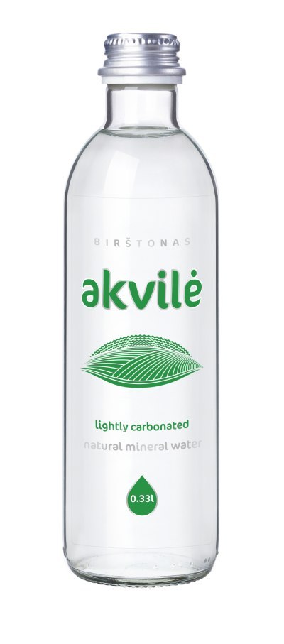 NATURALNA WODA MINERALNA LEKKO GAZOWANA 330 ml (SZKŁO) - AKVILE AKVILE (wody)