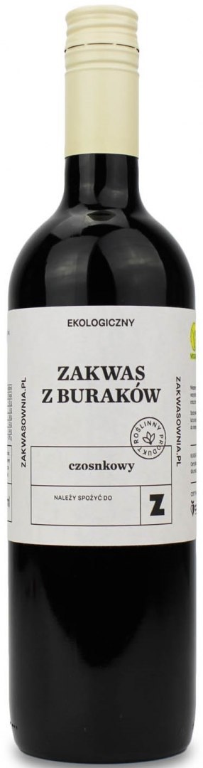 ZAKWAS Z BURAKÓW CZOSNKOWY BIO 700 ml - DELIKATNA DELIKATNA (kombucha, kimchi, zakwas)