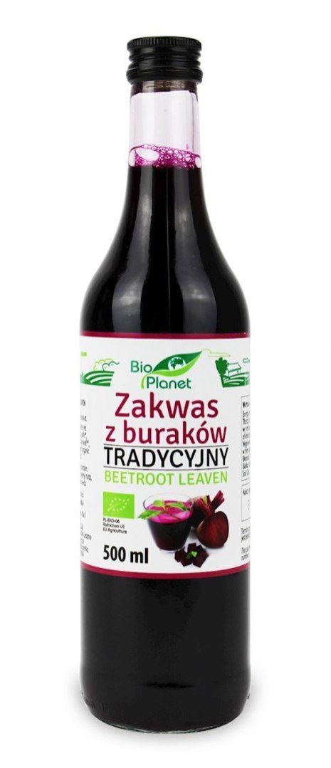 ZAKWAS Z BURAKÓW TRADYCYJNY BIO 500 ml - BIO PLANET BIO PLANET - CHŁODNICZE